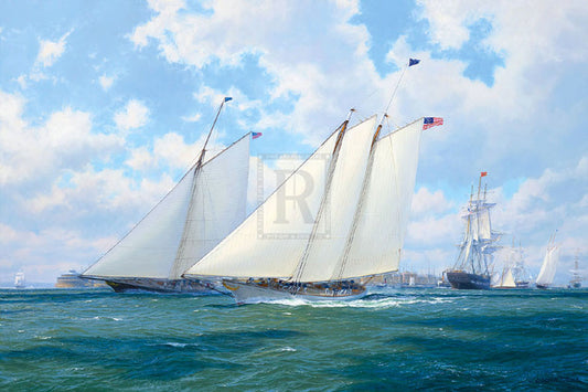 America racing Maria, New York 1851 - Steven Dews