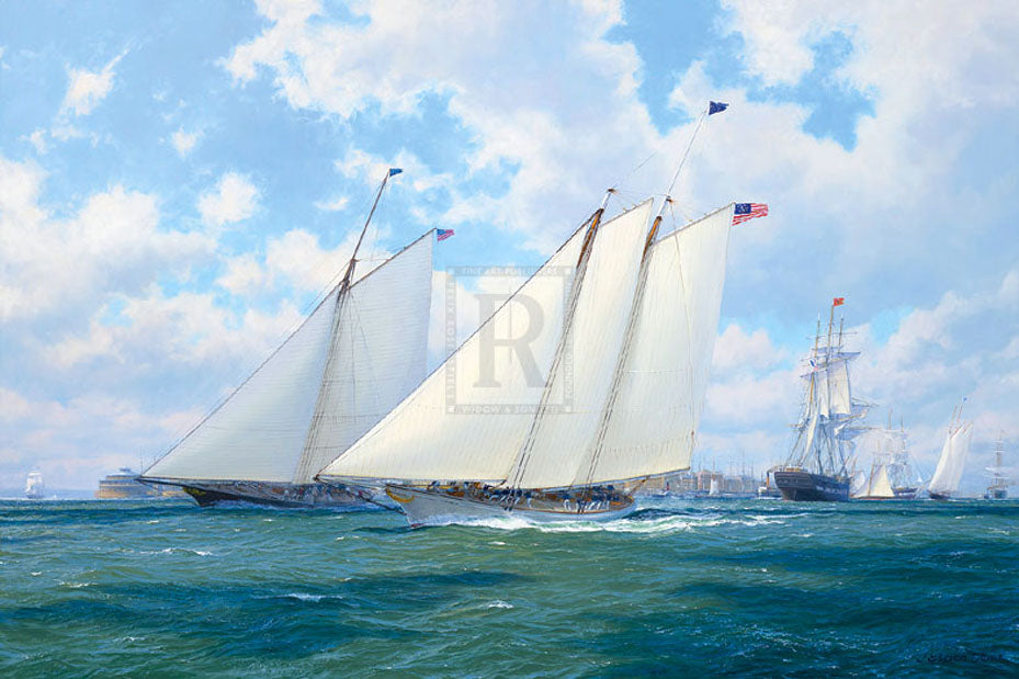 America racing Maria, New York 1851 - Steven Dews