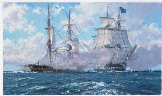 Crossing Ahead - Action between USS Constitution & Guerriere 1812 - Steven Dews
