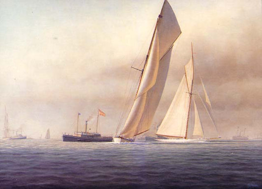1895 Defender (New York Yacht Club) defeats Valkyrie III (Royal Yacht Squadron) - Tim Thompson