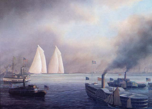 1899 Columbia (New York Yacht Club) defeats Shamrock (Royal Ulster Yacht Club) - Tim Thompson