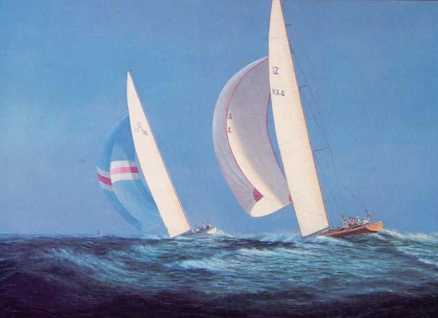 1974 Courageous (New York Yacht Club) defeats Southern Cross (Royal Perth Yacht Club) - Tim Thompson