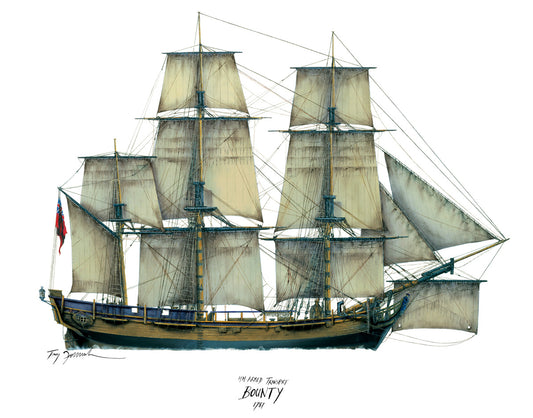 HM Armed Transport Bounty - Limited edition print by Tony Fernandes