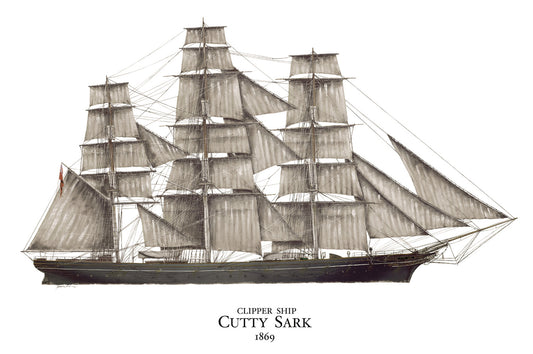 CS Cutty Sark - Limited edition giclée print by Tony Fernandes