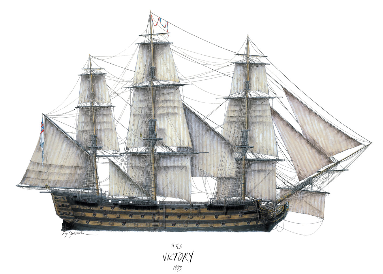 HMS Victory - Limited edition print by Tony Fernandes