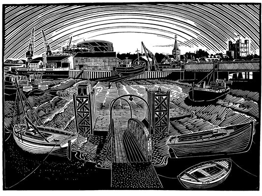 Rochester - James Dodds Linocut Print