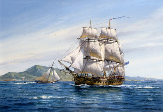 HMS Aimable off Antigua, 1795 - Roy Cross RSMA